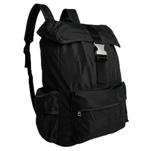 Black Travel Backpack for Men, Carry On Airplane Backpack, Anti Theft Waterproof Laptop Bag for Personal Item, College Work Gym Commuter - color: Black