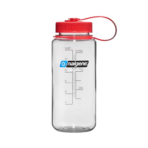 Nalgene 16 oz Wide Mouth Water Bottle | Slim Cup Holder Size, BPA-Free, Durable & Leak Proof, Lightweight Travel Bottle, Clear - color: Clear, size: 16 Ounces