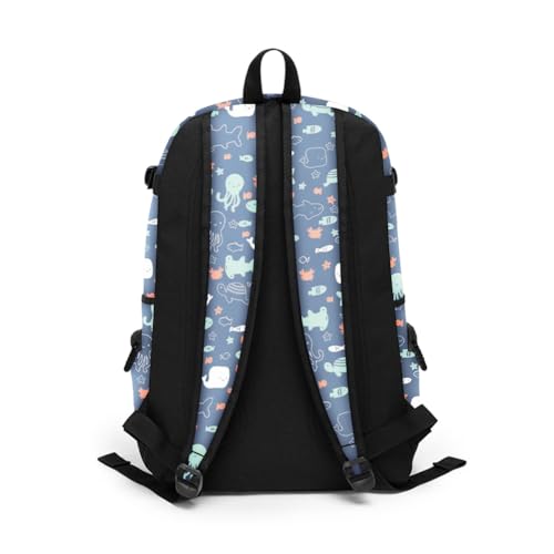 rickyh style School Backpack Travel Bag for Men & Women Lightweight College Back Pack with Laptop Compartmen - color: 01hdsj