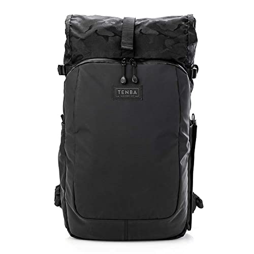 Tenba Fulton v2 16L All Weather Backpack for Mirrorless and DSLR cameras and lenses – Black/Black Camo (637-738) - color: Black/Black Camo, size: 16L
