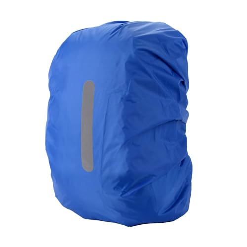 Backpack Rain Cover Waterproof Backpack Cover with Reflective Strips - 10L-70L Bag Rain Protection for Hiking Cycling Travel - color: Blue M(26L-40L)