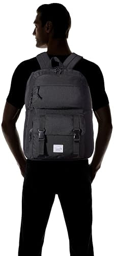 VASCHY Backpack for Men, Unisex Large Fashion Schoolbag Book bag Rucksack for High School/College/Work/Travel/Commuter Black - color: Black