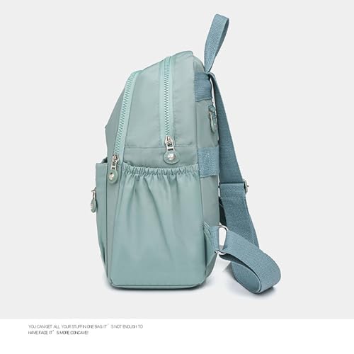 Simple Casual Solid Color Lightweight College Work Backpack Anti Theft Travel Backpack Daypack for Women (Grey Blue) - color: Grey Blue