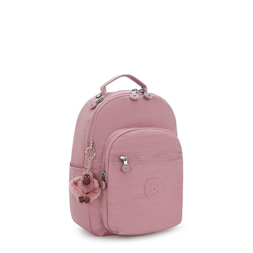 Kipling Women's Seoul Small Tablet Backpack, Durable, Padded Shoulder Straps with Tablet Sleeve - color: Flouncy Pink, size: Medium