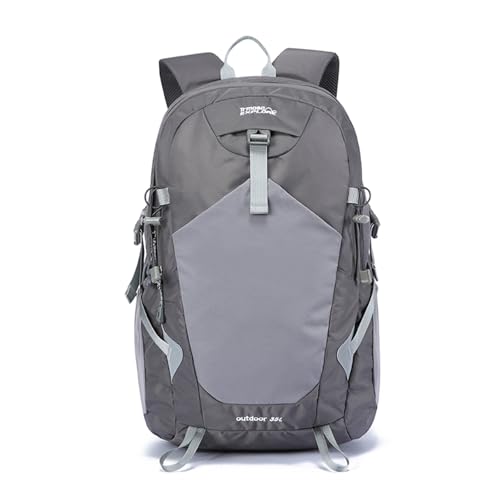 35L Hiking Backpack Waterproof Rucksack Large Lightweight Daypack with Reflective Strip Durable Nylon Backpack for Women Men Camping Climbing Travel Outdoor Sports Dark Grey - color: Dark Grey