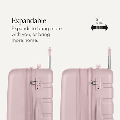 SwissGear 7366 Signature Hardside Expandable Luggage with Spinner Wheels, TSA Lock, Pink, Checked-Medium 23-Inch - color: Pink, size: Checked-Medium 23-Inch