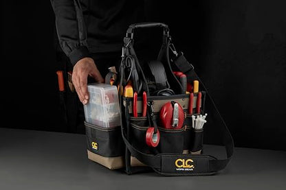 Custom Leathercraft 1526 25 Pocket Electrical and Maintenance Tool Carrier - style: 8-inch Toolbox