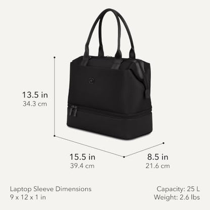 SWISSGEAR Signature Hardside Expandable Carry-On Spinner & Mini Weekender Tote Set, ABS Construction, TSA-Friendly Lock, Black, 2-Piece Set (19-Inch/Mini Weekender Tote) - color: Black, size: 2-Piece Set (Mini Weekender/19")