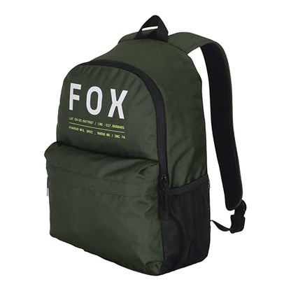Fox Racing Clean Up Backpack, Slim Everyday School & Street Bag with Laptop Sleeve, Water Bottle Pocket & Adjustable Straps, Dark Sage Green - color: Dark Sage Green