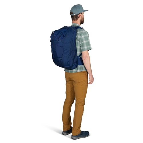 Osprey Farpoint 40L Men's Travel Backpack - Carry On Bag with Laptop Sleeve and Toiletry Pocket, Cascade Blue/Torrent Blue - color: Cascade Blue Torrent Blue, style: 40l