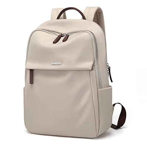 GOLF SUPAGS Womens Laptop Backpack with Separate Laptop Compartment Water Resistant Computer Backpacks Fits 15.6 Inch Notebook Travel Work College Bags (Apricot) - color: Apricot, size: 15.6-Inch