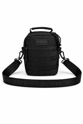 Tactical Sling Bag, EDC Sling Backpack with MOLLE, Small Military Crossbody Tactical Pack, Compact Everyday Carry Bag for Travel, Hiking, Outdoor, Water Resistant (Black) - color: Black