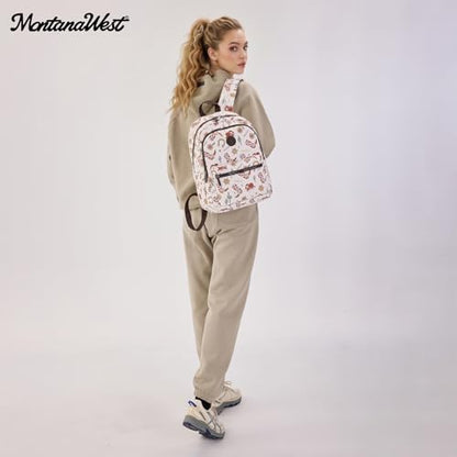Montana West Backpack for Women Western Travel Backpack Purse Casual Daypack for Laptop - color: Aztec Tan