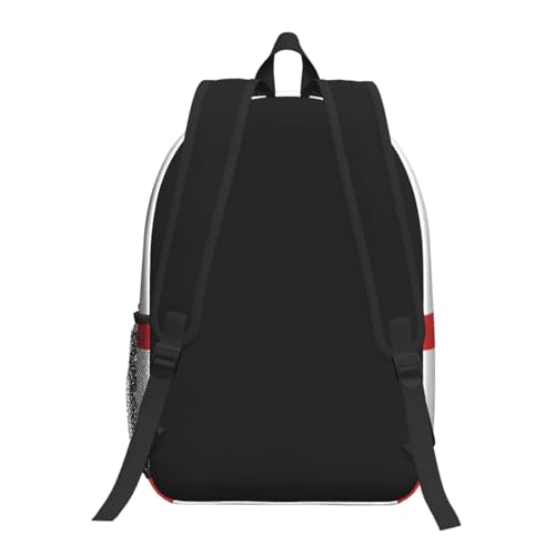 MZERSE Water Resistant Hiking Daypack Flag Of Austria, Outdoor Backpack with Side Mesh Pockets, Perfect for Sports and Beach - color: Pattern (1114)