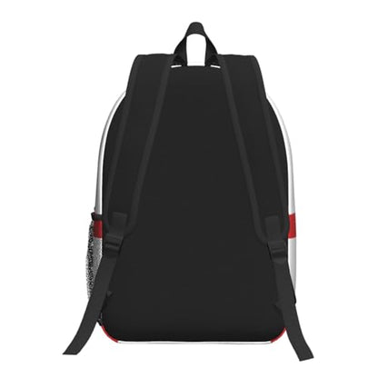 MZERSE Water Resistant Hiking Daypack Flag Of Austria, Outdoor Backpack with Side Mesh Pockets, Perfect for Sports and Beach - color: Pattern (1114)