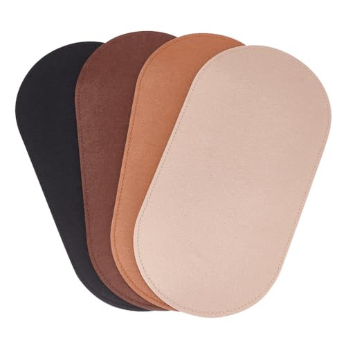 PH PandaHall 4 Colors Felt Handbag Base Shaper 25x12cm/9.8x4.7 Inch Purse Bottom Insert Oval Liner Board Organizer for Leather Bag, Backpack, Cosmetic Travel Bag - size: 9.8x4.7 inch