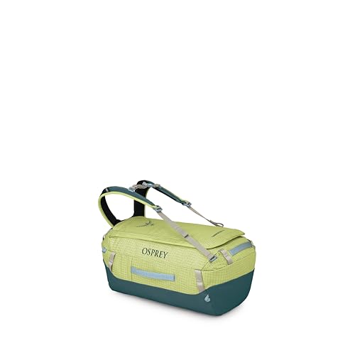 Osprey Transporter Lightweight Travel Duffel Bag - Extra Large Water Resistant Durable Gear Bag for Men and Women - color: Glow Dew-torrent Blue, style: 40l