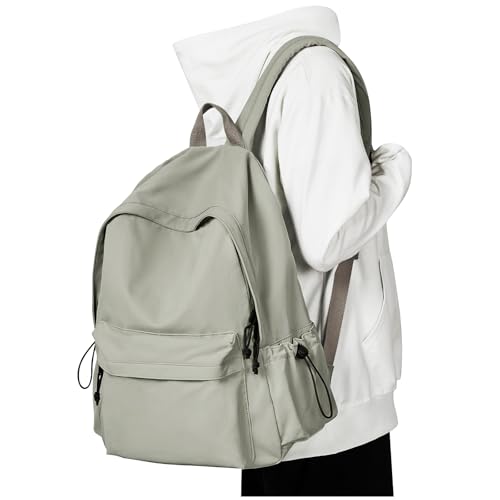 Middle School Backpack For Men Women Simple Backpack For College Students Aesthetic High School Bag Waterproof Bookbag For Teens Girls Boys（Green） - color: A4-green