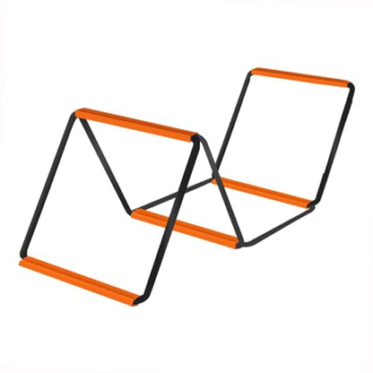 Agility Ladder Soccer Agility Ladder Football Speed Ladder Workout Agility Ladder Carbon Steel Foldable Suitable for Adults Athletes Coaches Team TRAI - size: 4 Grids No Bag