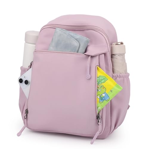 YANAER Mini Backpack for Women Small Backpack Lightweight Purse Cute Stylish College Bookbag Casual Daypack Work Travel PartyBlack - color: Black