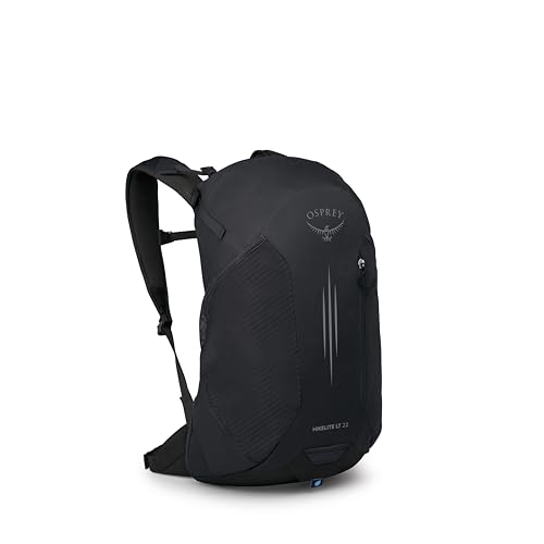 Osprey Hikelite LT 22L Hiking Backpack - Lightweight Travel Daypack with Rain Cover for Men and Women, Black - color: Black, style: 22l