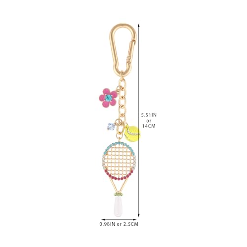 Madison Tyler Western Cowboy Boots Cherry Bow Bubble Tea Strawberry Cute Keychain | Bag Charms for Handbags Purse Charms - color: Tennis