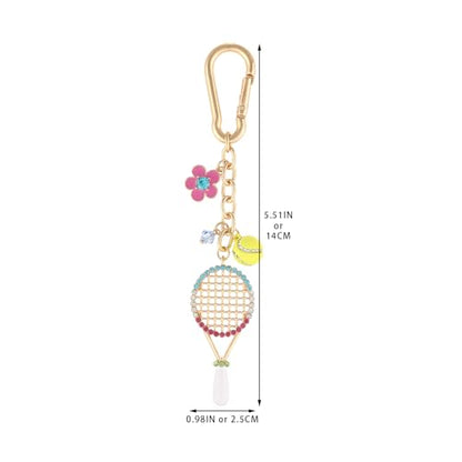 Madison Tyler Western Cowboy Boots Cherry Bow Bubble Tea Strawberry Cute Keychain | Bag Charms for Handbags Purse Charms - color: Tennis