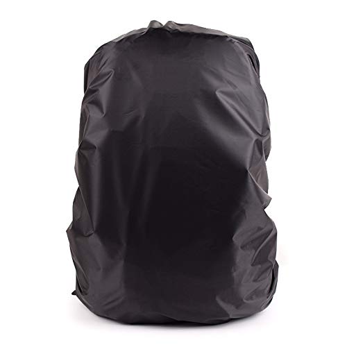 Waterproof Backpack Rain Cover(15-25L),Portable Anti Slip Rain Cover for Backpack,Fastened with Elastic Band,Outdoor Anti-tear Backpack Raincover for Camping Hiking Biking Hunting Traveling,black