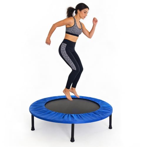 Fitvids 40" Trampoline – Fitness Rebounder with Adjustable Foam Handle - color: Blue-1pcs