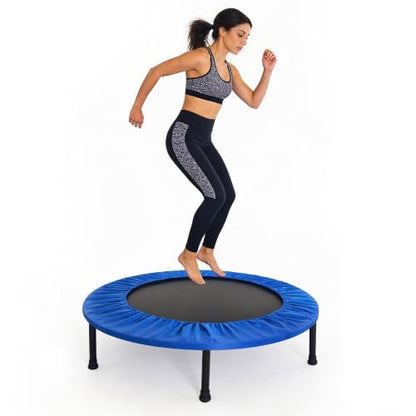 Fitvids 40" Trampoline – Fitness Rebounder with Adjustable Foam Handle - color: Blue-1pcs