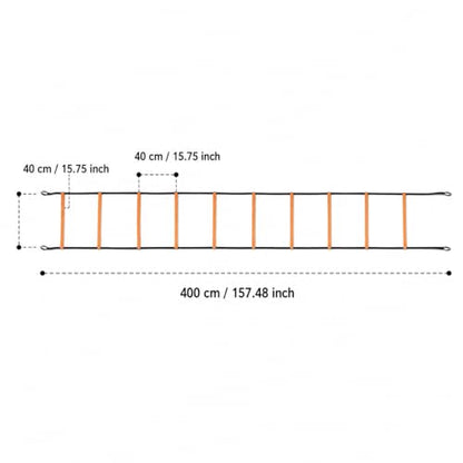 Qianly Kids Agility Ladder, Speed Ladder Training for Football & Soccer, 15ft Agility Speed Ladder with Storage Bag, Team Conditioning Equipment, Agility Agility Ladder 10 Grid - style: Agility Agility Ladder 10 Grid