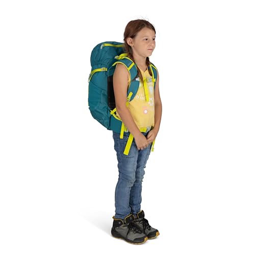 Osprey Jet 28L Kid's Hiking Backpack, Green OS - color: Green Canopy, size: 28L