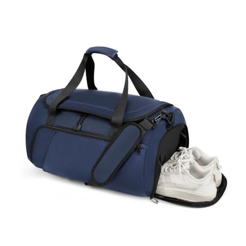 Gym Bag Men & Women-Durable 50L Large Duffle Bag For Fravel ，Blue - color: blue