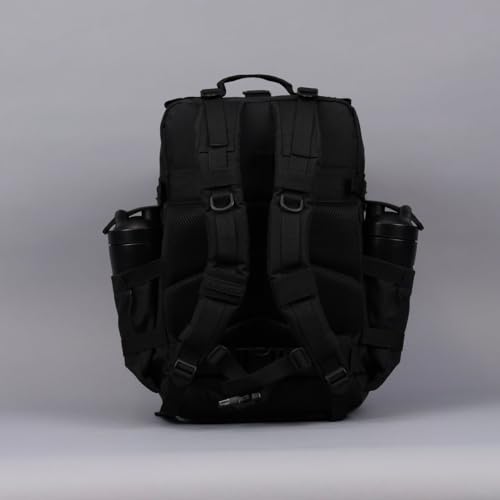 WOLFpak 45L Tactical Gym Backpack (Nightshade Edition) Durable 1000D Waterproof Oxford Material with MOLLE Webbing, Laptop Pocket & Dual Cup Holders, Durable Fitness/Travel/Military Daypack - color: Nightshade Edition