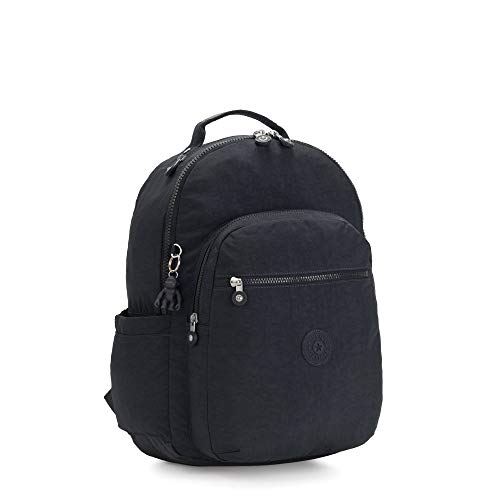 Kipling Women's Seoul 15" Laptop Backpack, Durable, Roomy with Padded Shoulder Straps, Built-In Protective Sleeve - color: Blue Bleu, size: 12.75''L x 17.25''H x 8''D