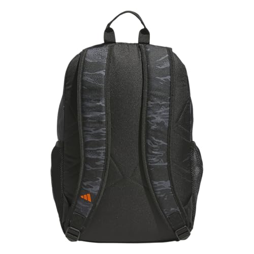 adidas Kids Affiliate Backpack – School Bag for Girls and Boys, 27L, Essential Camo Black/Orange, OSFA - color: Essential Camo Black/Orange