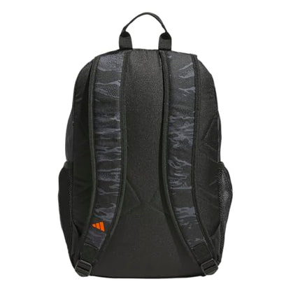 adidas Kids Affiliate Backpack – School Bag for Girls and Boys, 27L, Essential Camo Black/Orange, OSFA - color: Essential Camo Black/Orange
