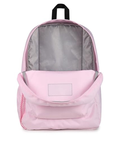 JanSport Cross Town Backpack - Simple Bag for Everyone with 1 Main Compartment, Front Utility Pocket - Premium Class Accessories - Pink Ice - color: Pink Ice