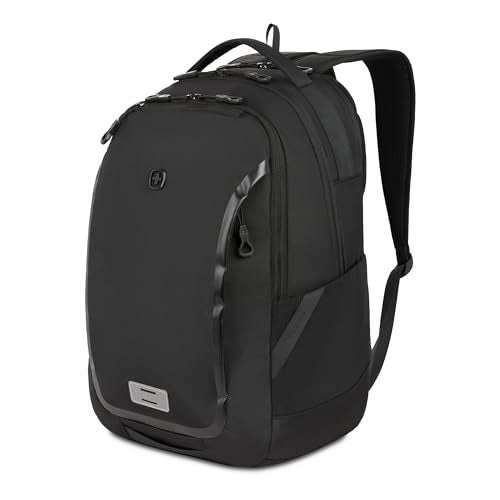 SwissGear Shield Laptop Backpack, Black, 18.5"x12"x6" - color: Black, style: Shield