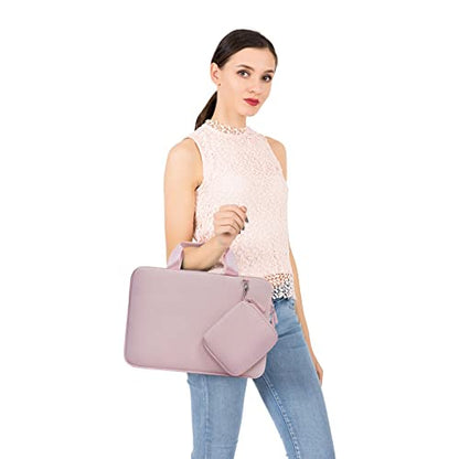 MOSISO Laptop Case 15 inch, Laptop Sleeve Bag Compatible with MacBook Air 15 inch M5 M4 M3 M2 2026-2023, Dell XPS, Neoprene Carrying Computer Bag with Handle&Detachable Small Case, Pink - color: Pink, size: 15 inch