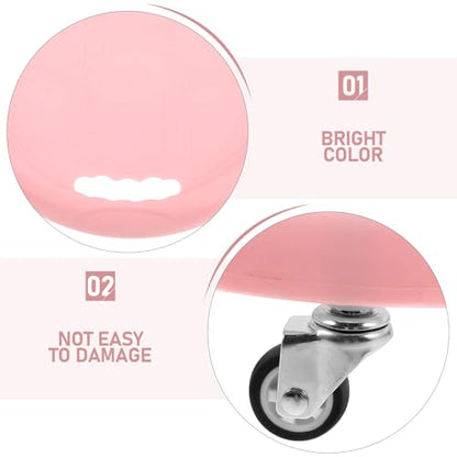 Ab Roller Wheel with Silent Smooth Rolling Core Muscle Trainer and Pink Exercise Discs for Abdominal Workout at Home, Fitness Floor Sliders for Men and Women