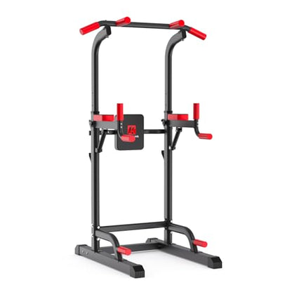 K KINGKANG Pull Ups Dip Station, Power Tower for Home Gym Fitness Exercise - color: Dark gray