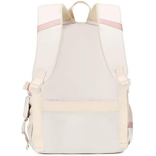 Spotted Tiger School Backpack for Girls Backpack with Lunch Box Anime Bookbag Set School Bag Kawaii Backpacks for Girls Teens (White) - color: White