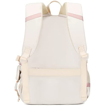 Spotted Tiger School Backpack for Girls Backpack with Lunch Box Anime Bookbag Set School Bag Kawaii Backpacks for Girls Teens (White) - color: White