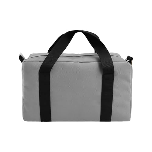 Small Tool Bag,Close Top Wide Mouth Tool Organizer Bag,Large Capacity Tool Bags for Men,Canvas Tool Storage Bag for Storage Handbag for Screwdrivers,Wrench,Pliers Hand Tools (Gray, 16 Inch) - color: Gray, size: 16 Inch