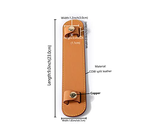 Leather Shoulder Strap Pad for Designer Trendy Bags - color: Beige Yellow