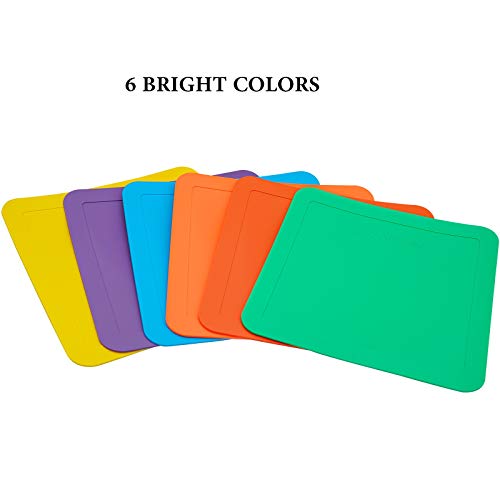 12inch Flat Square Spot Marker Multi-Color Exercise Kids Floor Playmat (12pcs)