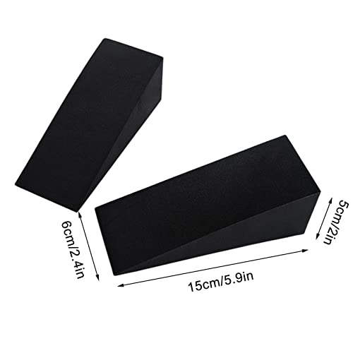 Chenfly Slant Board, Stretcher Wedge for Calf and Ankle Stretch, Non Slip Stretch Board Home Office, Additional Side Handle Portability, Black 15 X 6 X 5 Cm (1 Pair)