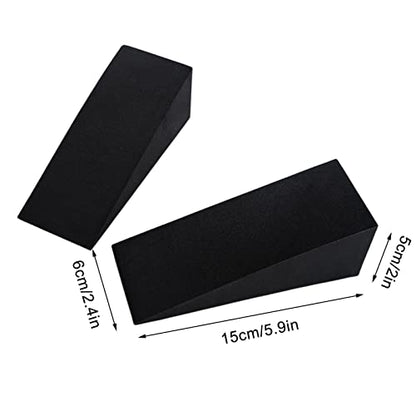 Chenfly Slant Board, Stretcher Wedge for Calf and Ankle Stretch, Non Slip Stretch Board Home Office, Additional Side Handle Portability, Black 15 X 6 X 5 Cm (1 Pair)