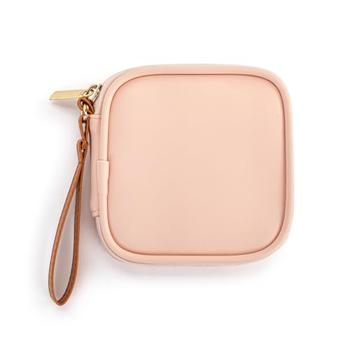 DEMDACO Electronic Accessories Tech Pouch Carry Case Travel Organizer for Cables Chargers and Headphones 4 x 4 Inch Coral Pink - color: Coral Pink